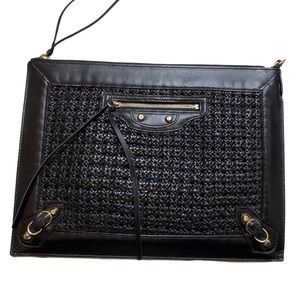 Balenciaga Black weaved handbag